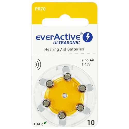 everActive Ultrasonic Hearing Aid 10 Size Hearing Aid Batteries - 6 Pack